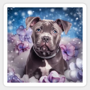 Cute blue nose Staffy Sticker